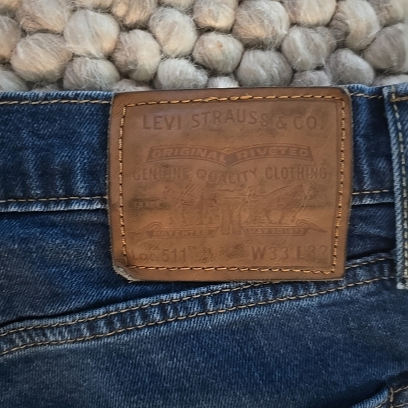 Levi's 511 Denim Slim Fit Men's Jeans Size 33 X 32 - Picture 5 of 7